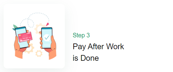 After services are Completed than pay
